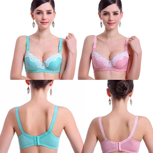 Леди Уход Кормление Грудью Кружева Горошек Материнства Беременных Push Up Bra|bra up|up