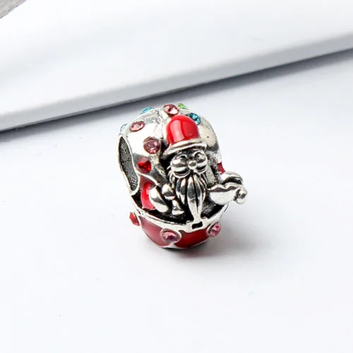 Style 17 Макси маленькое Рождественское дерево костыль колокольчик Санта Клаус подвески-шармы Pandora Браслеты и браслеты для женщин DIY для украшения подарка - Цвет: Style 17