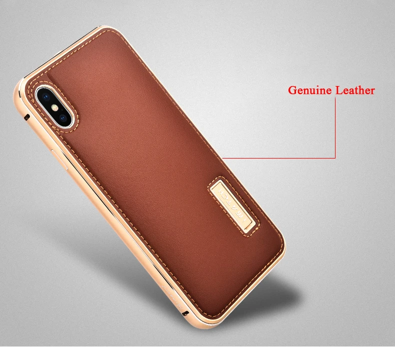 Металлический чехол iMatch для iPhone XS MAX, чехол из натуральной кожи для iPhone X XS MAX, Алюминиевый металлический бампер, задняя крышка