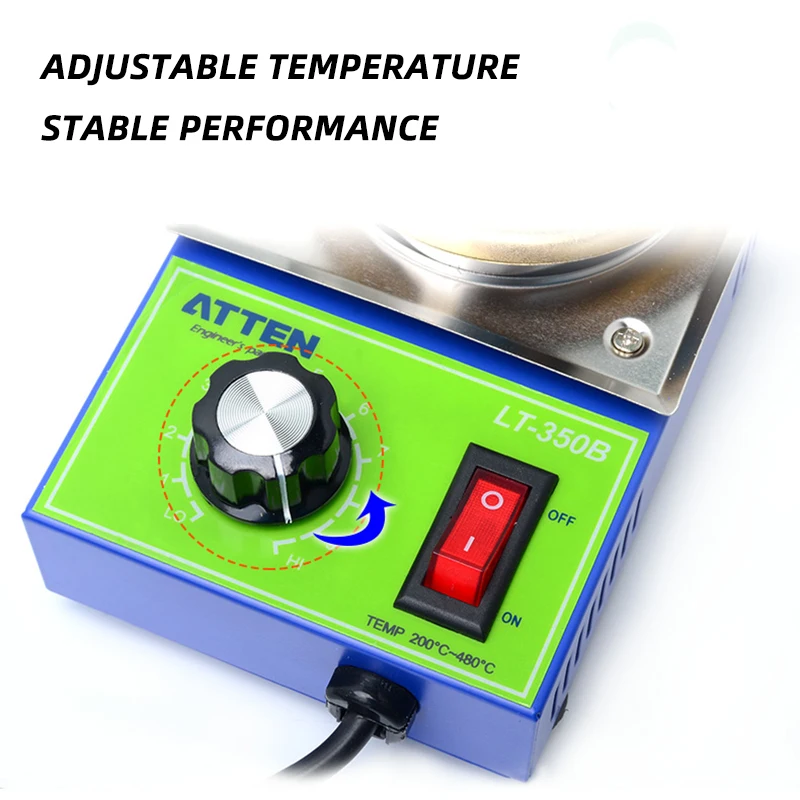 

High-power 200W 250W small soldering furnace lead-free adjustable temperature melting tin furnace solder pot LT-350B LT-380B