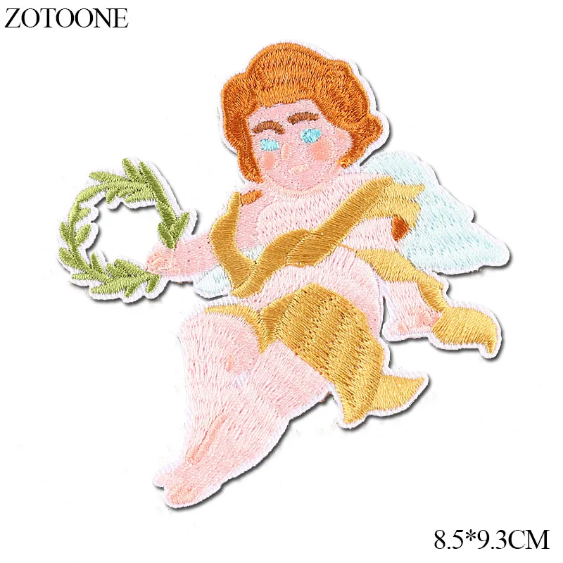 Нашивки ZOTOONE с ангелом для одежды вышивка цветок сердце патчи наклейки значки