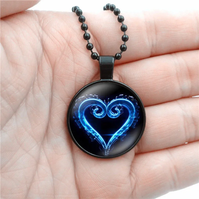 Ожерелье и кулоны с эмблемой из мультфильма Королевство Сердец круглая