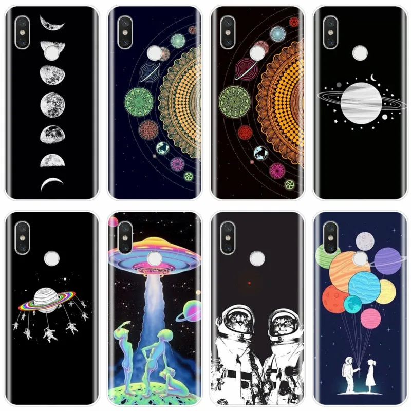 Чехол для телефона из ТПУ с космосом любовью луной астронавтом котом чехол xiaomi 4 4S