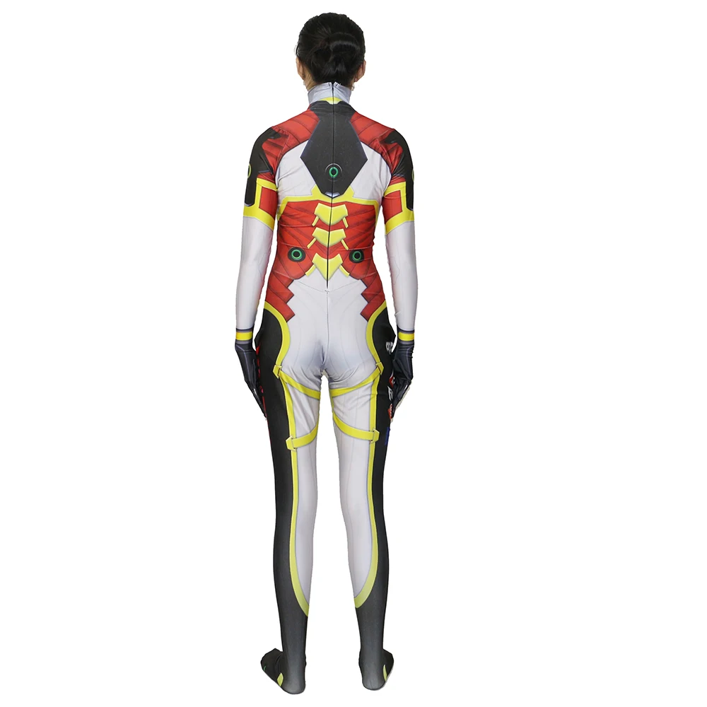 Zentai спандекс лайкра d. va косплэй костюм OW dva d милосердие вдовца tracer Сомбра