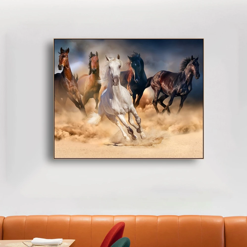 Grassland Pentium Horses настенный художественный Декор холст постер и печать Картина