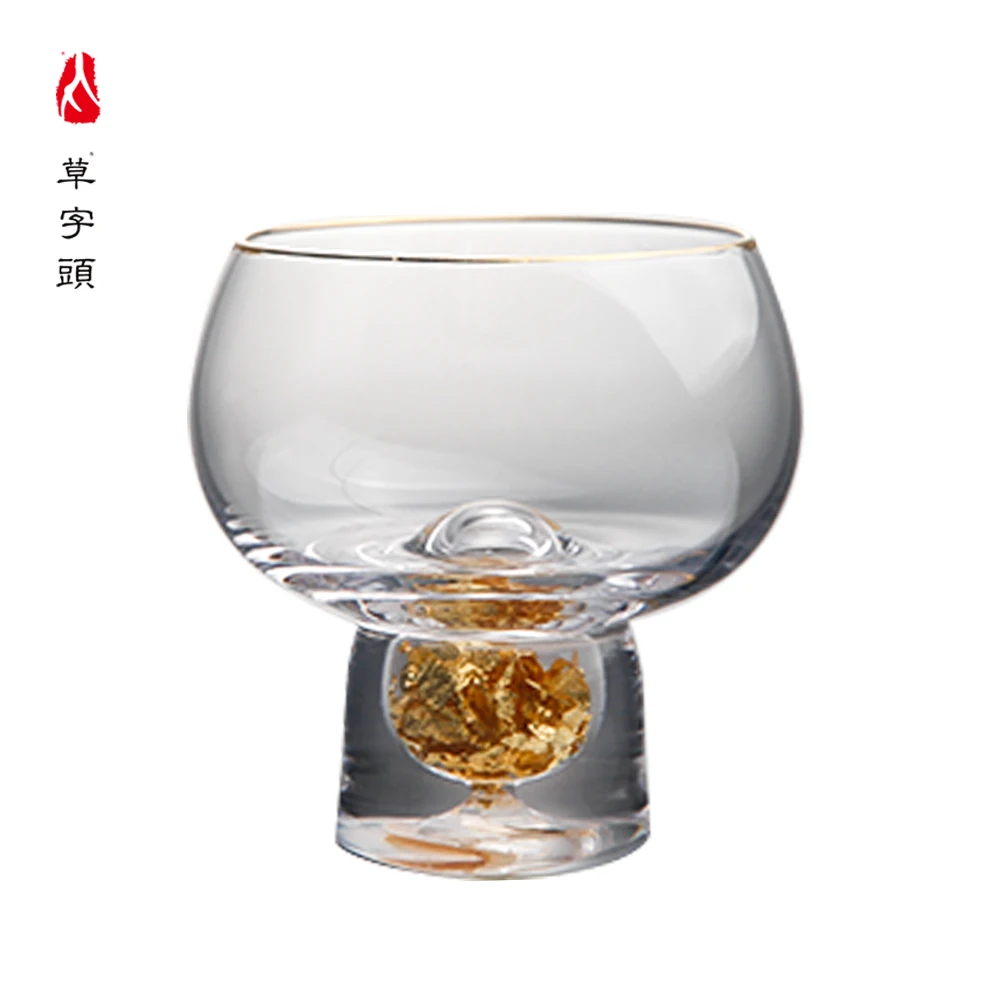 

55 мл Хрустальная Золотая фольга чайная чашка Пномпень Золотая фольга в белой упаковке 501109-2