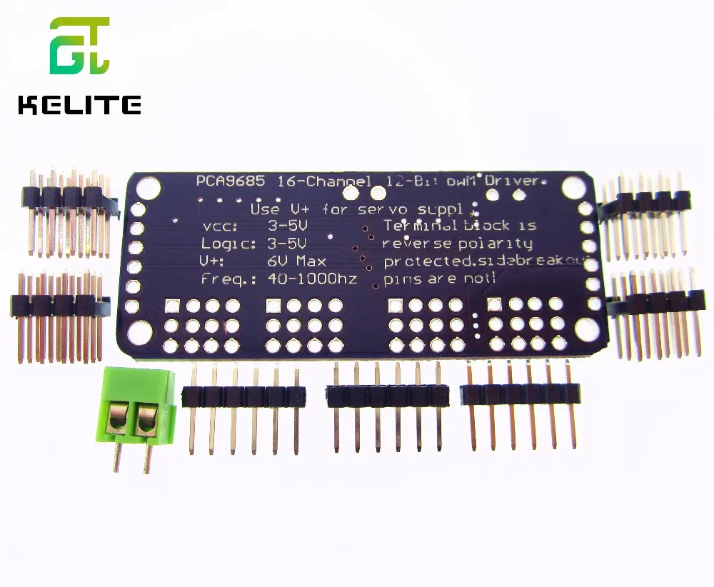 16-канальный 12-битный PWM/сервопривод Интерфейсный PCA9685 для или экранирующий модуль