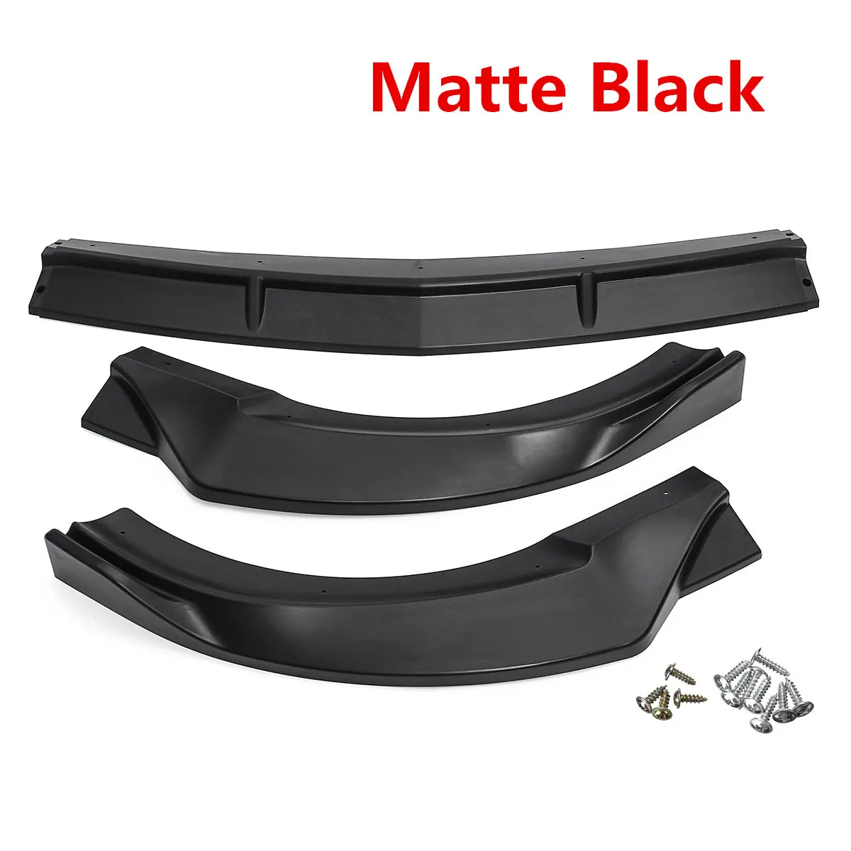 matte black 3 шт W213 автомобиль спереди губ Чин бампера v-стиля тела Наборы гвардии для Mercedes Benz e-класс W213 E200 E300 E320 17-18 спортивная версия - Цвет: matte black