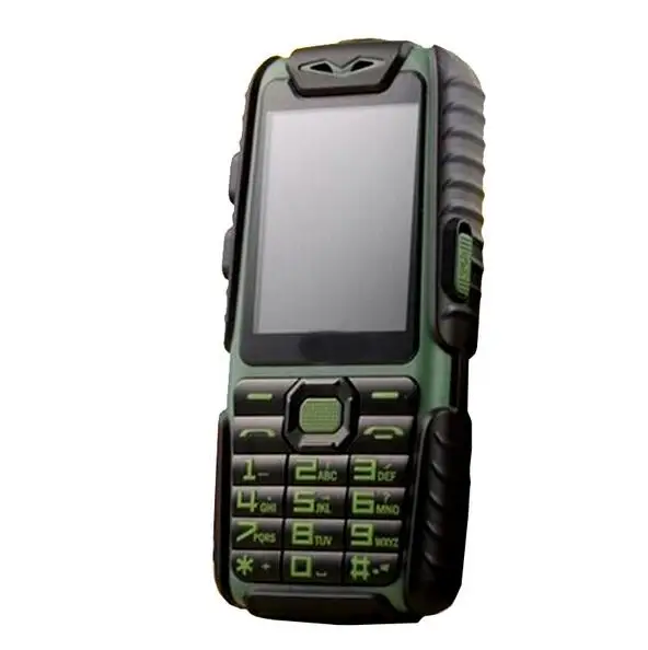 Зеленый Мобильный телефон Guophone A6, 2,4 дюйма, 9800 мА/ч, большая батарея, внешний аккумулятор с русской клавиатурой и Flishlight, МП, мобильный телефон для студентов старшего возраста - Цвет: Зеленый