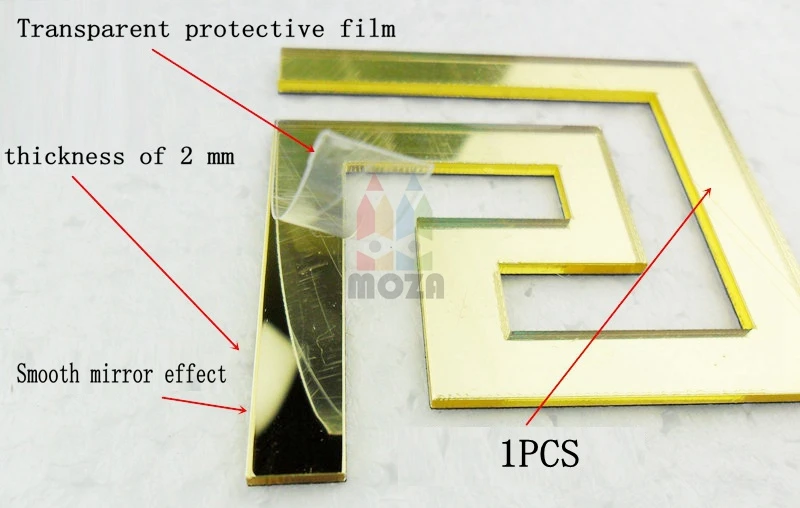 Moza DIY10pcs / 3d зеркало наклейки акриловые росписи украшения дома espelhos decorativos 10 x 110 см |