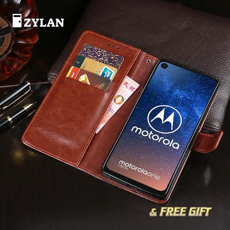 ZYLAN для Motorola Moto One Vision Чехол кошелек Флип Бизнес кожаный чехол телефона XT1970 +