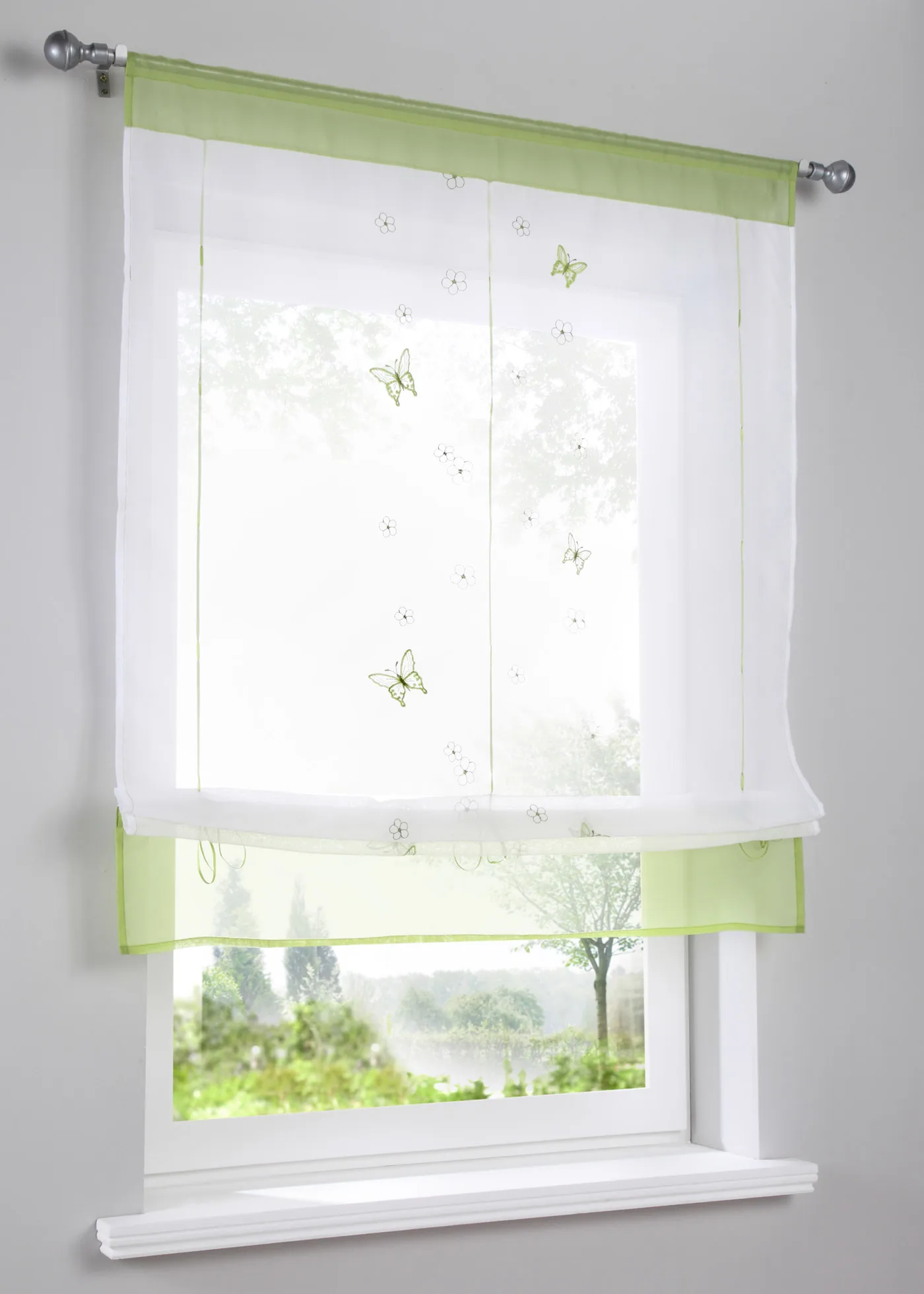 Короткие шторы с цветочной вышивкой бабочки для кухни офиса столовой вуаль