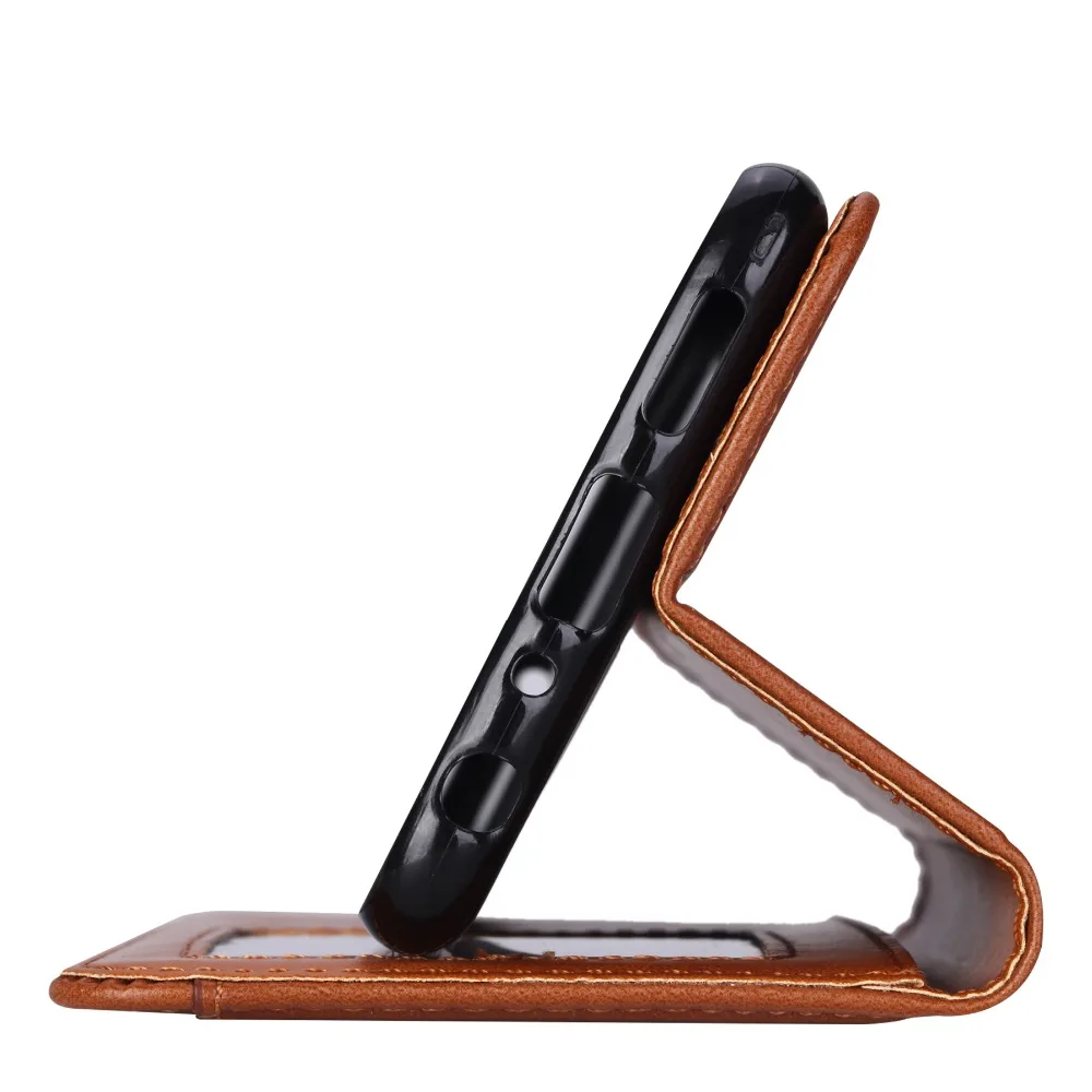 Модные PU кожаный чехол бумажник для Huawei наслаждаться 7 s Винтаж держатель карт Coque