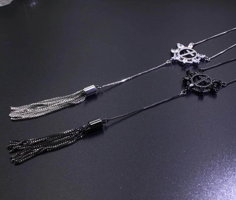 Новый дизайн 2020 ожерелье с подвеской крестом подвеска кисточкой цепочка на