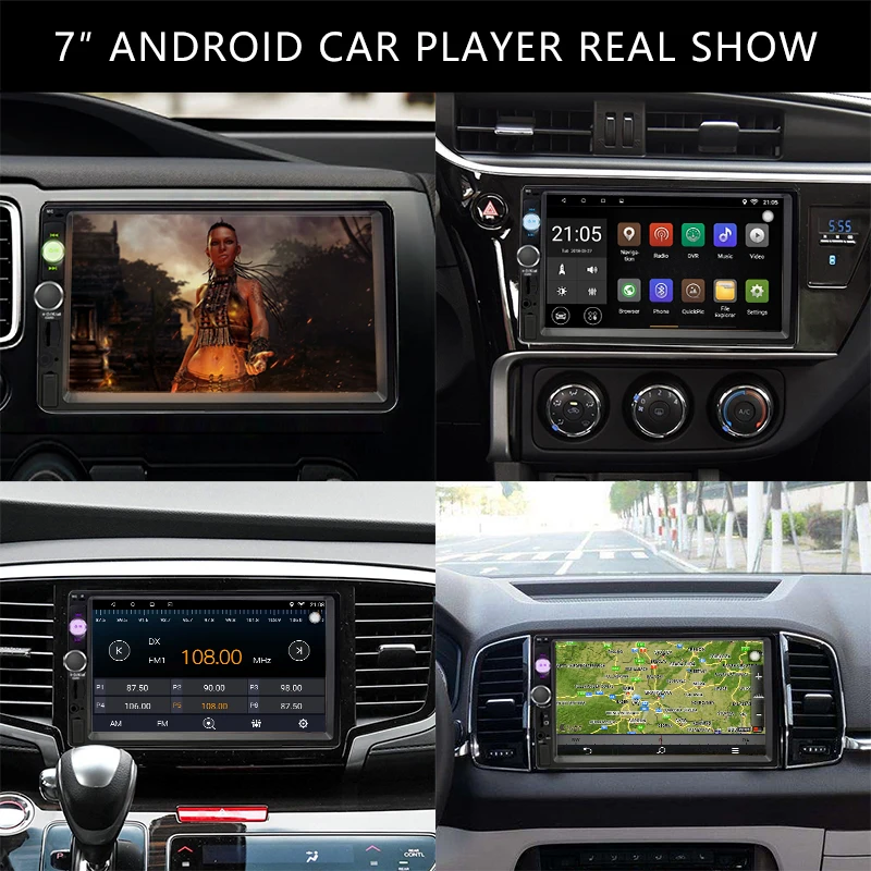 Jansite 7 "2 Din Универсальное автомобильное радио Android8.1 плеер с цифровым 1080 P gps Wifi