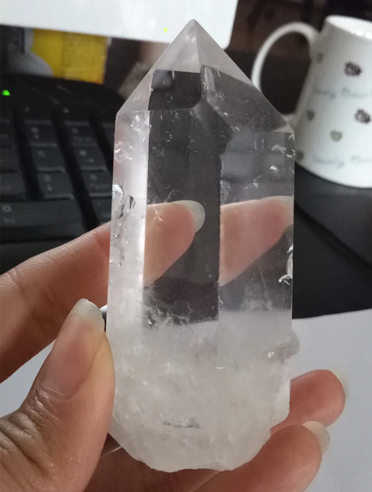 3 шт. натуральный прозрачный кристалл точечная белая кварцевая палочка|quartz