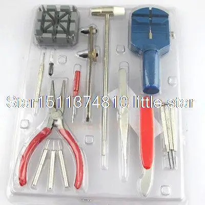 16PCS Watch Repair Tool Kit Watch band Link Adjusting Opener knife Remover tool