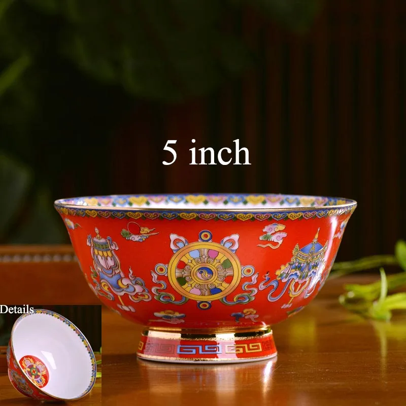 T(5inch) 4,5/5/6 дюймов Цзиндэчжэнь Керамика Ramen чаша костяного фарфора посуда тарелка с фруктами Маленькие Пиалы контейнер для лапши Кухня аксессуары - Цвет: T(5inch)