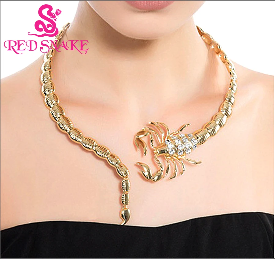 Красная змея высокого качества очаровательные Потрясающие золотистые Скорпион