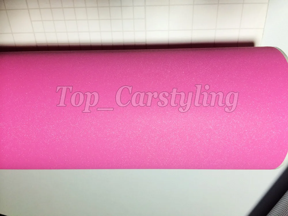 Розовая блестящая виниловая Автомобильная оберточная наклейка жемчужина с