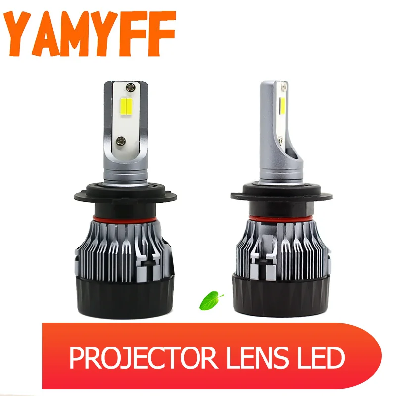 Светодиодная лампа для фар YAMYFF H7 H11 автомобильный проектор BI Lens светодиодный ные