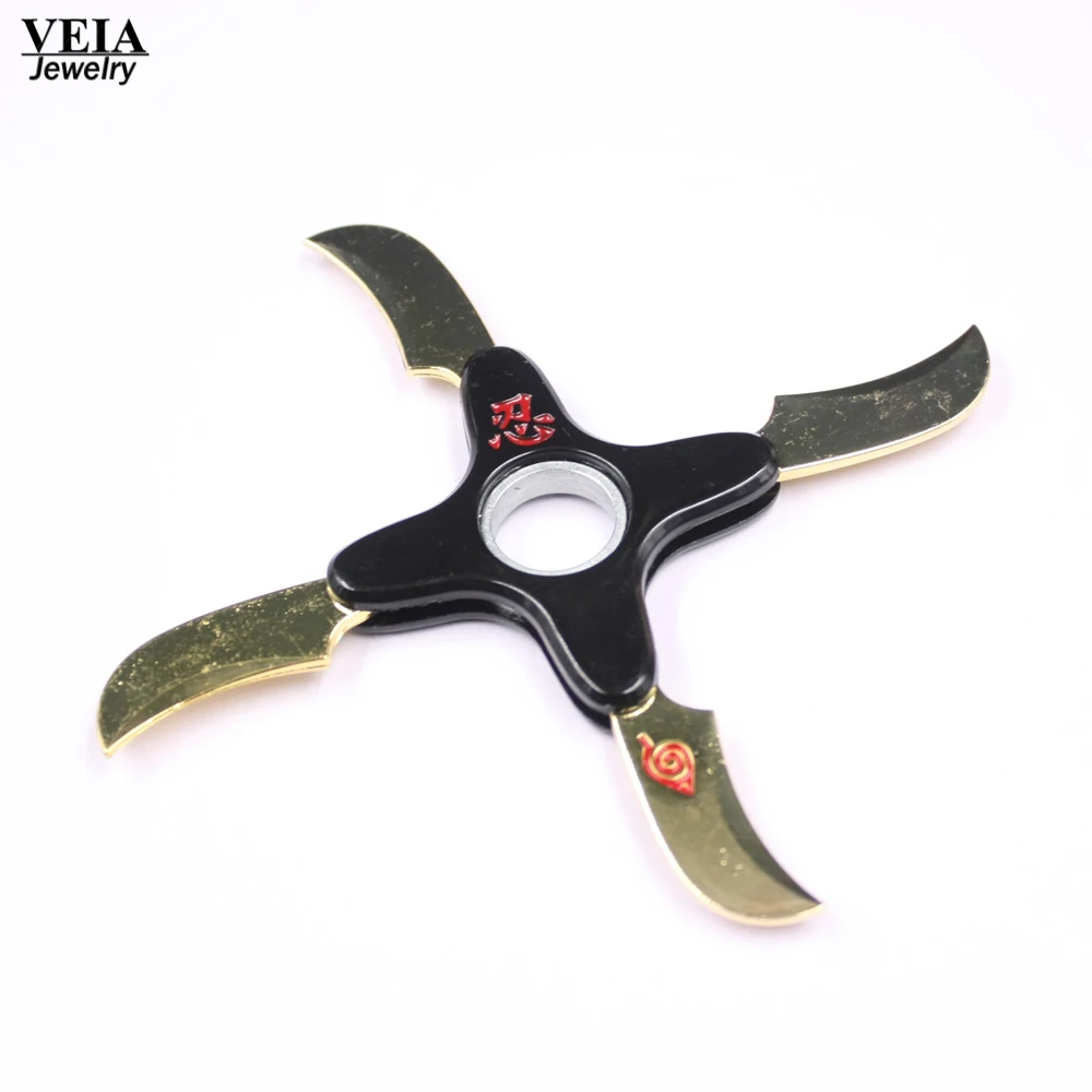 Новинка 2017 2 стилей Наруто поворот Fold Shuriken подшипник подвеска брелок вращающийся