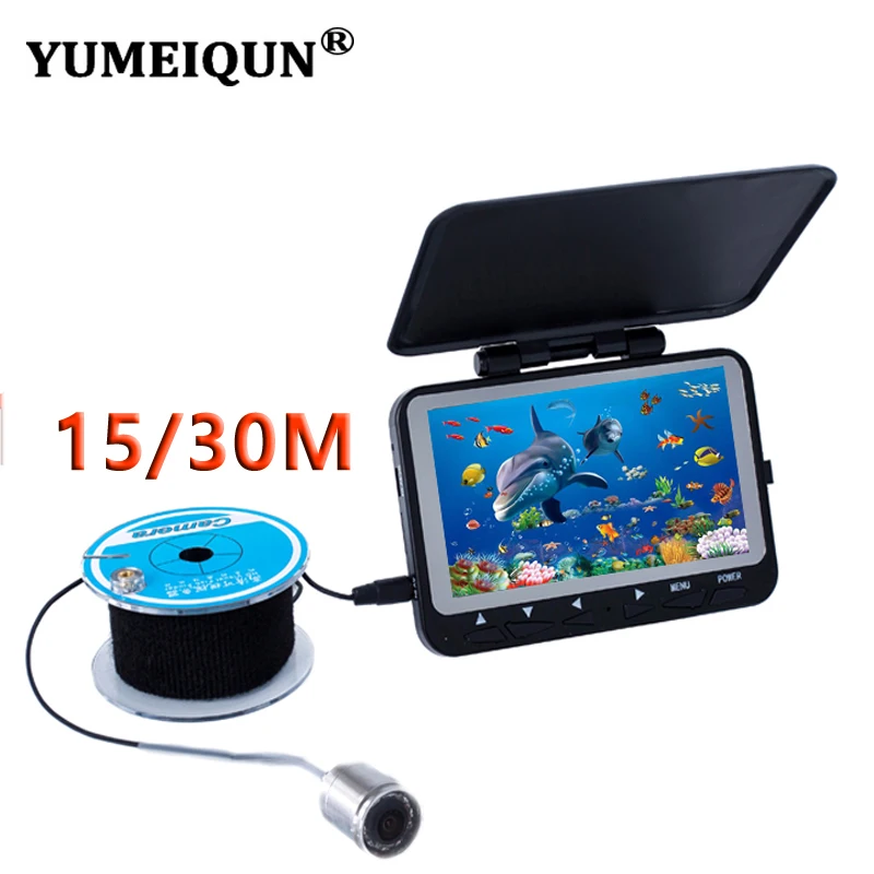Камера для подводной рыбалки YUMEIQUN 15/30 м 4 3 дюйма HD 1000TVL 8 шт инфракрасный