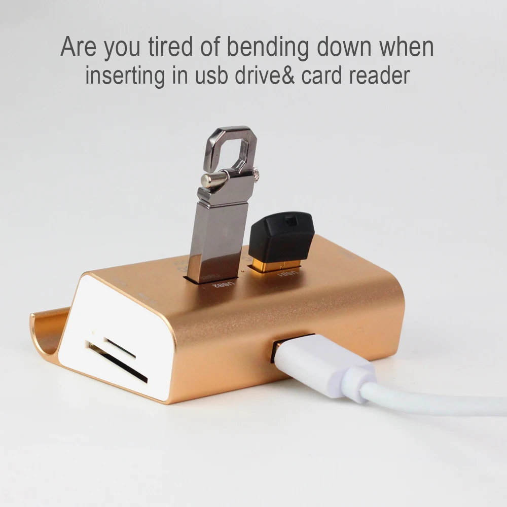 Новый алюминиевый USB-C 3 0 концентратор с портами концентратор/док-станция/TF SD