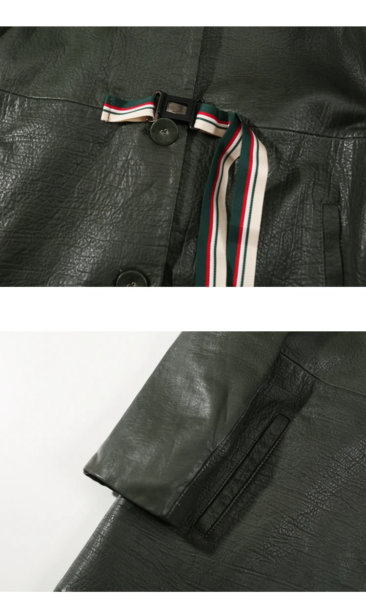 New Arrival Real Leather Jacket Drawstring Genuine Leather Jacket Women Plus Size Hooded Lambskin Leather Coat for Women