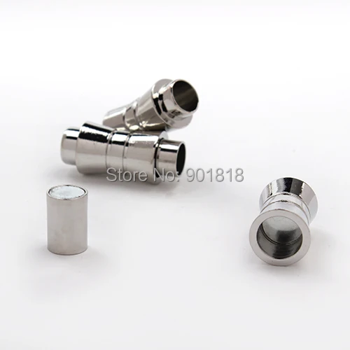 10 шт./лот отверстие 6 мм сильные магнитные замочки для круглых кожаных шнуров