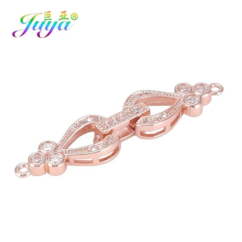 Rose Gold Самодельные ювелирные изделия, фурнитура, бесконечный соединитель, застежка, аксессуары для браслеты из натуральных камней, жемчуг, ожерелье - Цвет: Rose Gold