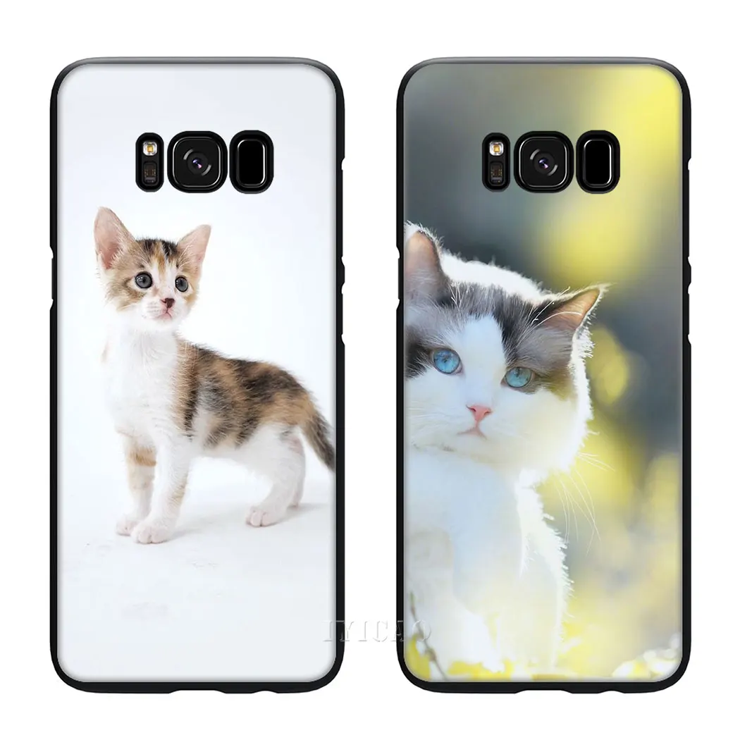 IYICAO Small animal cat Soft Silicone Case for Samsung Galaxy S10 S9 S8 Plus S10e S6 S7 Edge Phone |