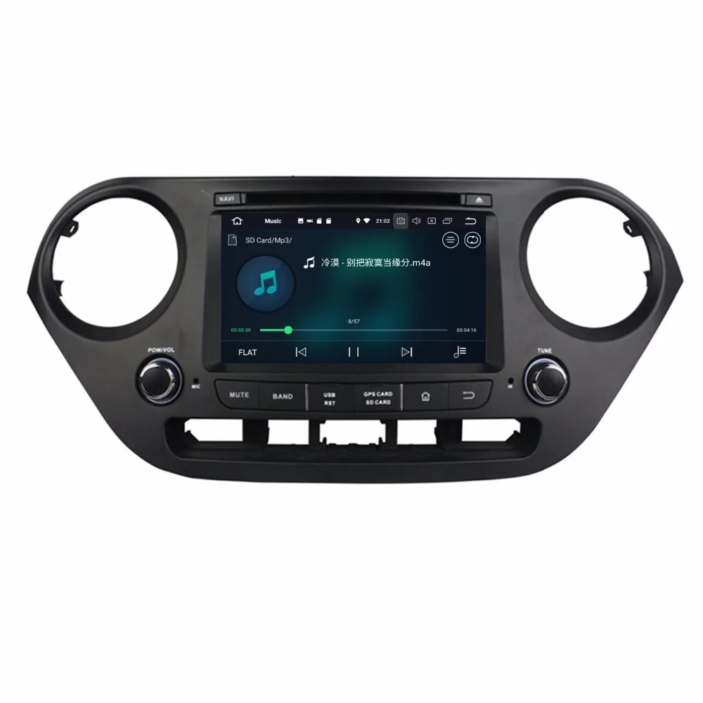 Восьмиядерный 7 'ɸ ядер Android 9 0 автомобильный Радио dvd-плеер GPS для Hyundai grand i10 2013