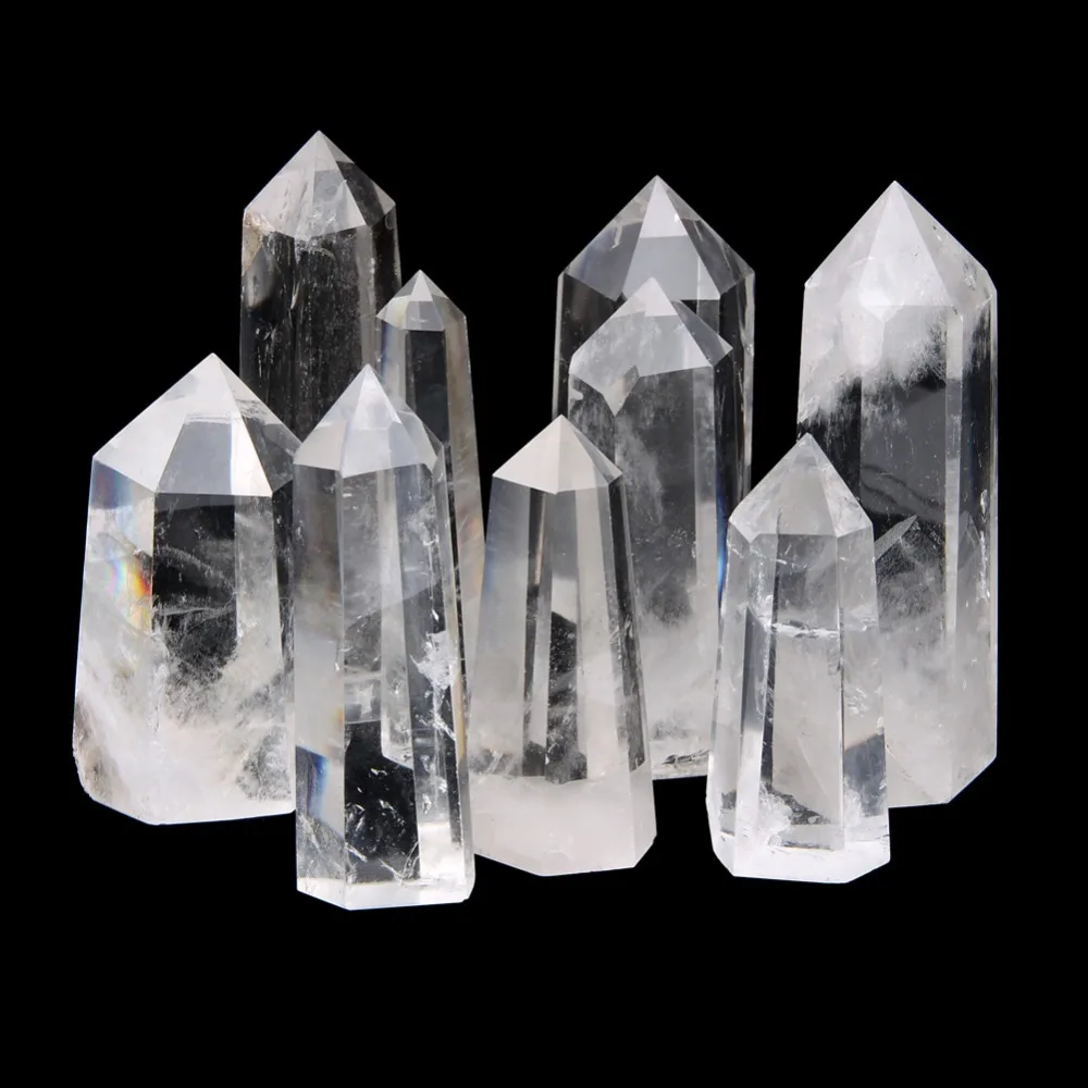 3 &quotНатуральный прозрачный кварцевый кристалл лечебные палочки Кристалл