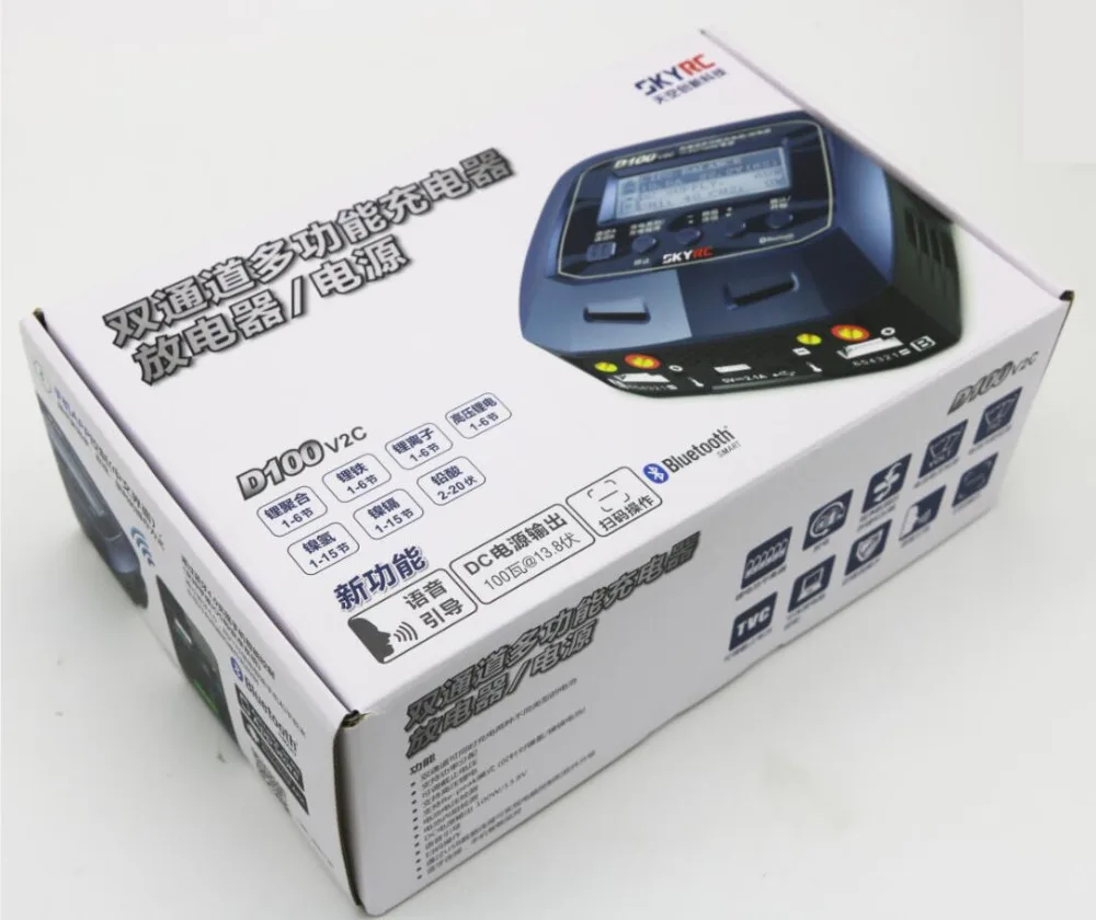 Skyrc D100 V2 переменный/постоянный ток 2x100 Вт двойной с Bluetooth балансировкой
