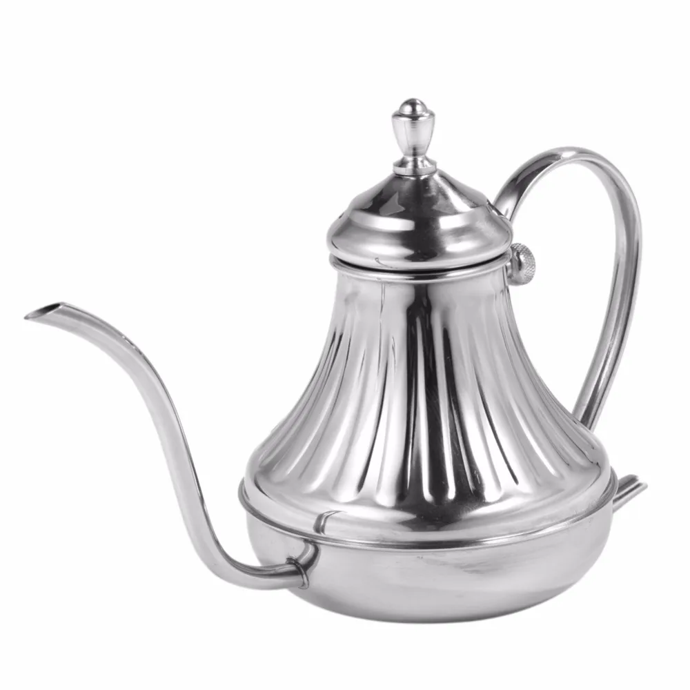 Капельный чайник для кофе с гусиной шеей и плита из нержавеющей стали 450/650