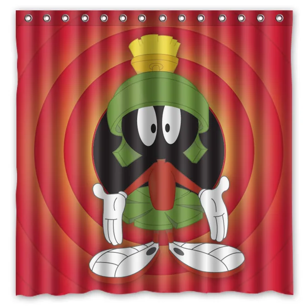 Водонепроницаемая занавеска для душа с принтом Marvin The Martian ванны из 100% полиэстера