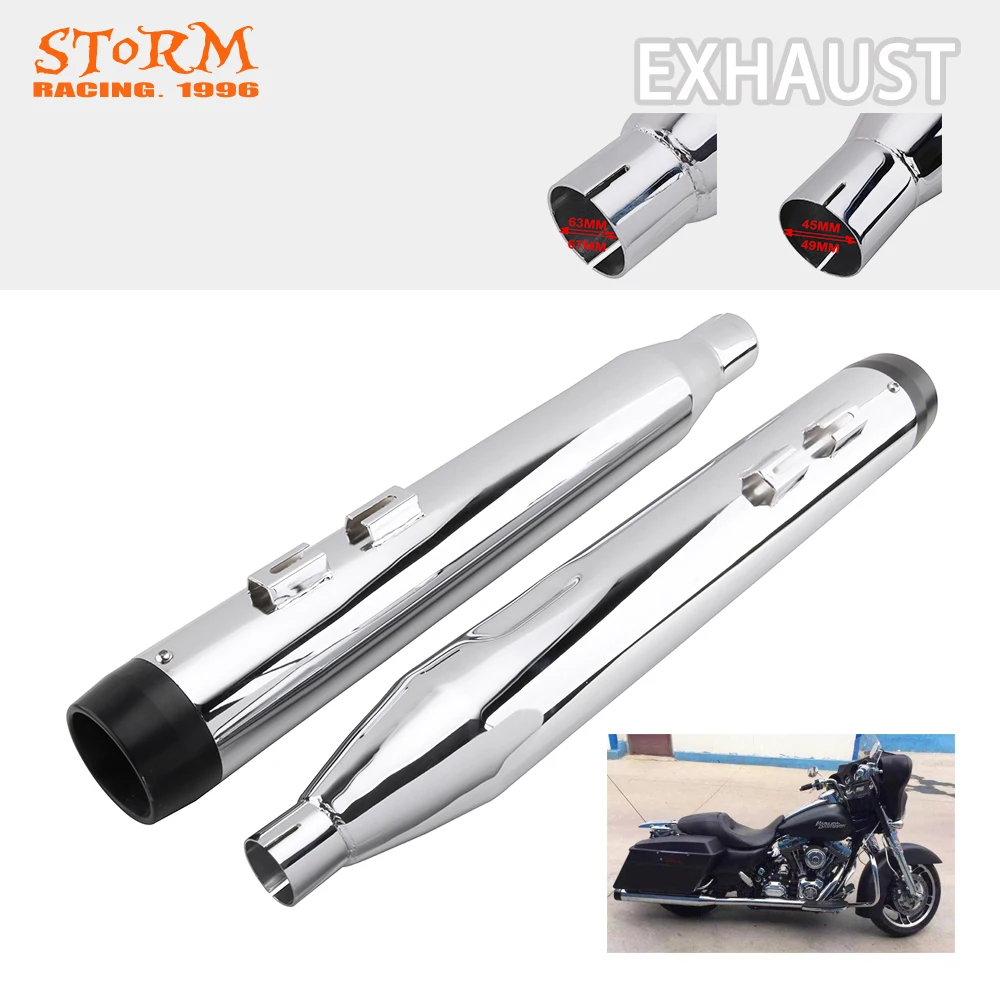 Красный Крепление выхлопной трубы мотоцикла для Harley Touring Bagger модели Dresser Road King Electra Street Road Glide-UP - Цвет: Красный