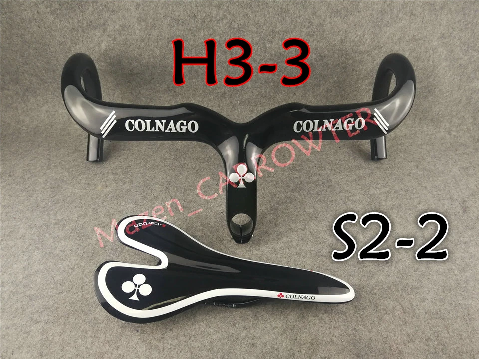 C60 C64 Принципиальная схема с 400/420/440 мм* 90/100/110/120 мм черный Colnago углеродное волокно для велосипеда, руль+ седло+ флягодержатель Держатели