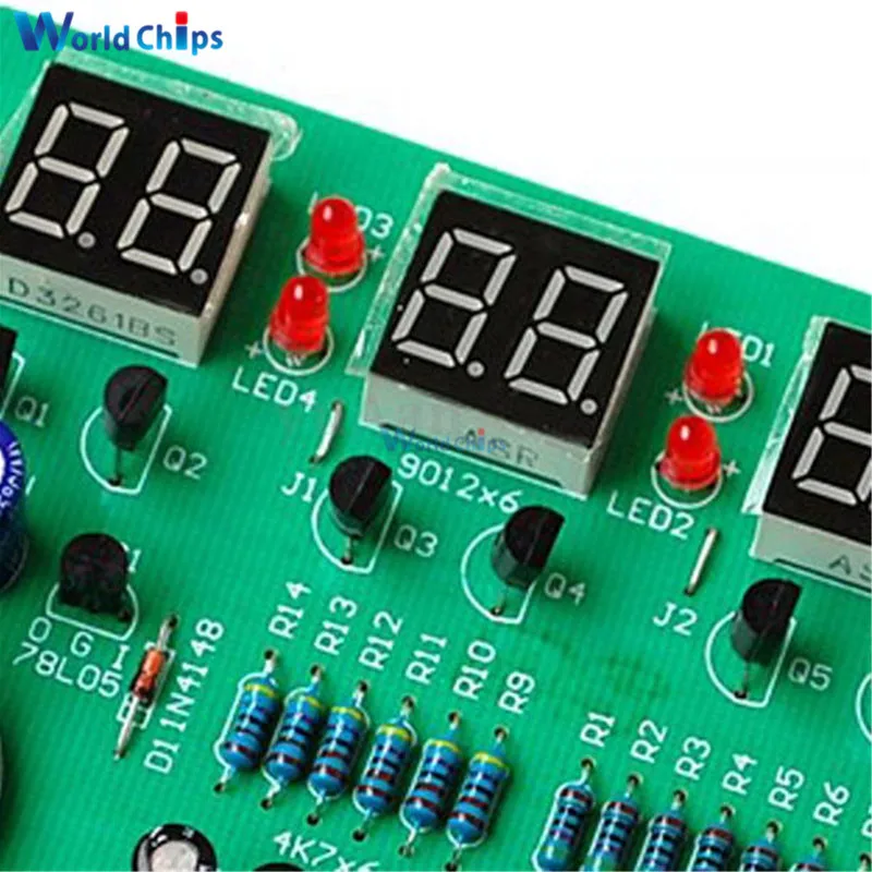 Модуль набора DIY 9 В 12 в AT89C2051 6 цифровой трубчатый светодиодный модуль детали