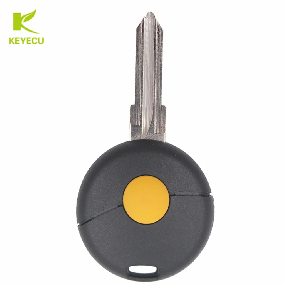 

Новинка, необработанный запасной чехол KEYECU для дистанционного ключа, чехол-накладка с 1 кнопкой для Smart Fortwo Cabrio