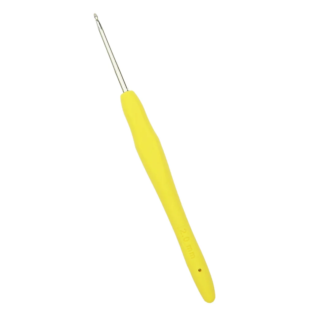 2.0mm 1 шт., крючки для вязания крючком из нержавеющей стали, спицы для вязания, пряжа, 0,5~ 2,75 мм, многоцветный - Цвет: 2.0mm