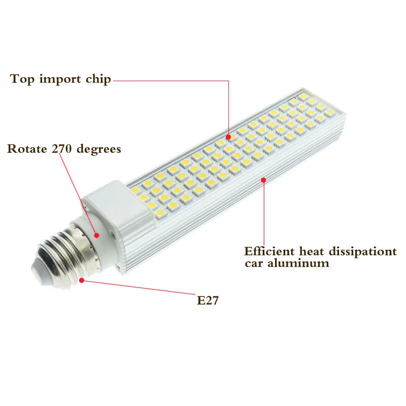 G24 Светодиодные лампы g24d3-1 g24d-1 led g24d-2 светодиодные лампы Bombillas лампа 5 Вт, 7 Вт, 9 Вт, 12 Вт, 15 Вт SMD5050 G24d-3 g24 2 pin AC85-265V 110V 220V