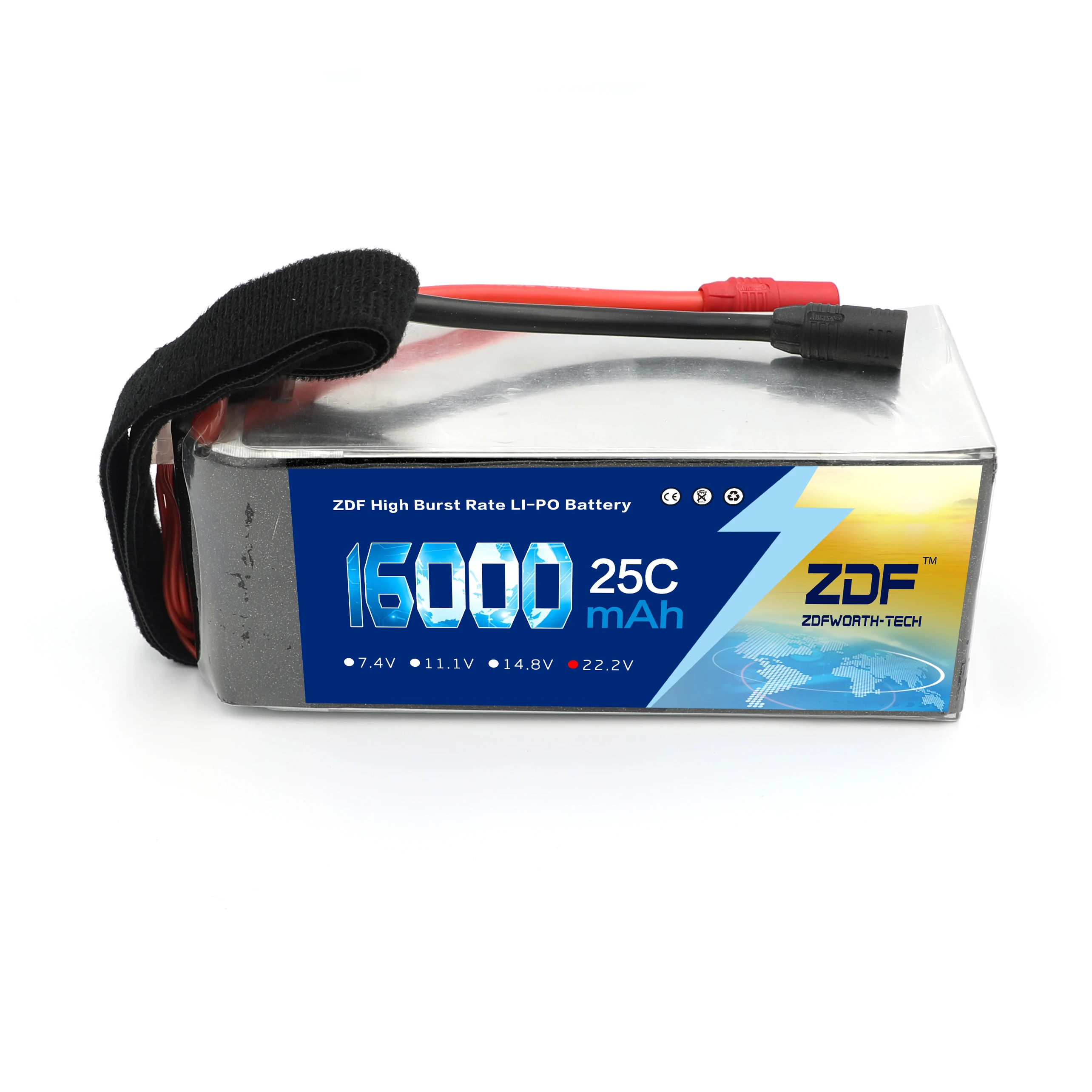 Аккумулятор ZDF LiPo 6S 22 2 в 16000 мАч 25C для радиоуправляемого вертолета дрона