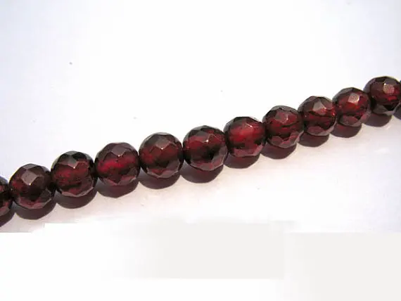 

genuine garnet rhodolite beads 6mm 5strands 16inch strand ,high quality round ball faceted crimson red jewelry beads