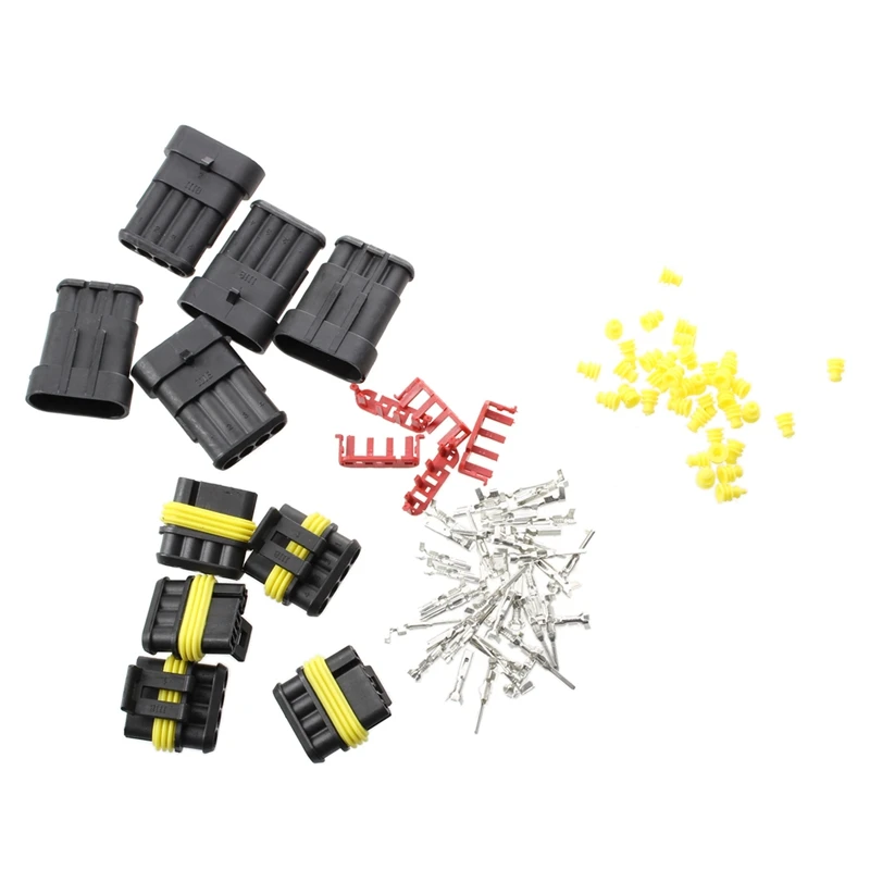 10 Kit 2 Pin Way Waterproof Electrical Wire Connector Plug & 5 4 | Автомобили и мотоциклы