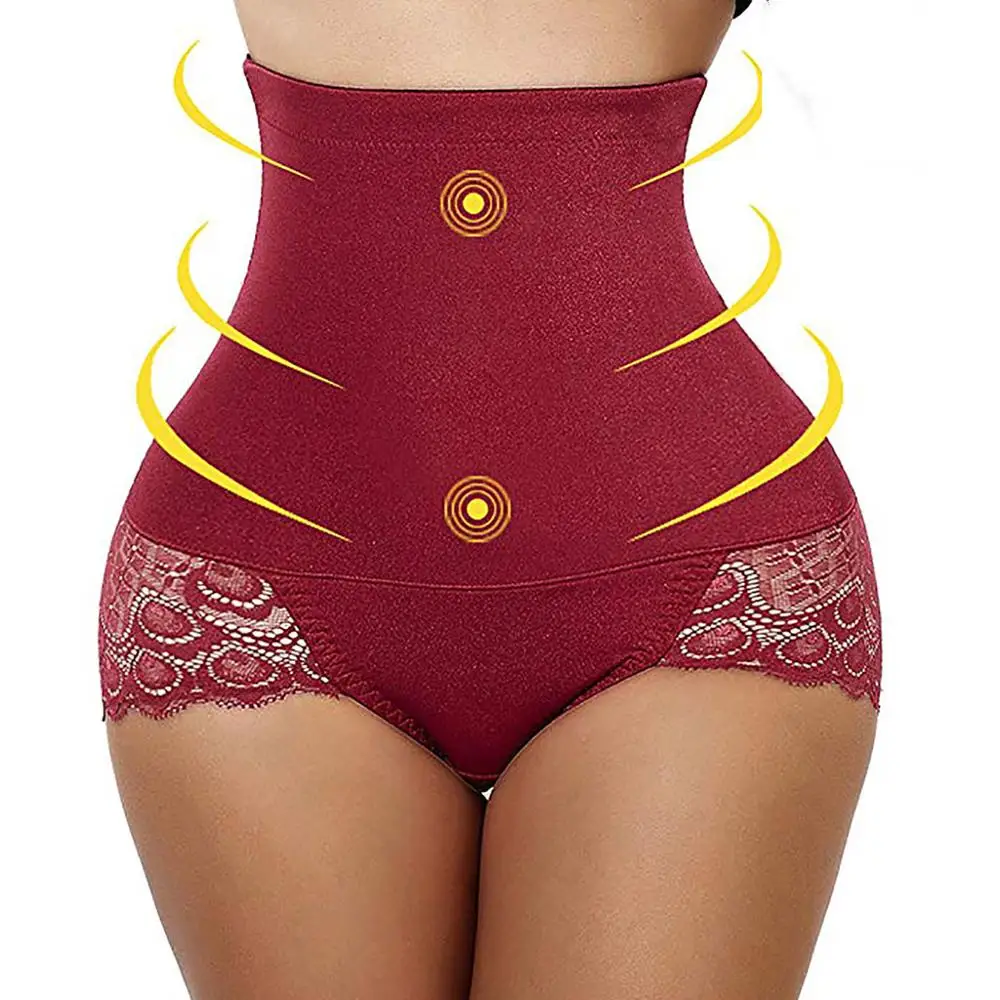 Женское нижнее белье с высокой талией Cinta Modeladora кружевные трусики завышенной