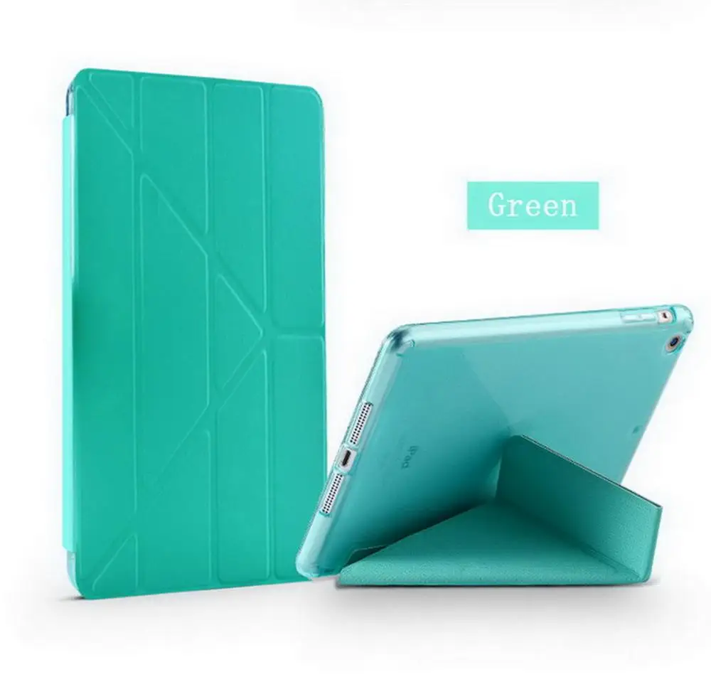589-BX-SF-Green Чехол для iPad 9,7 дюймов //для iPad Air/YRSKV многократный чехол из искусственной кожи+ ТПУ Смарт спящий чехол для планшета - Цвет: 589-BX-SF-Green