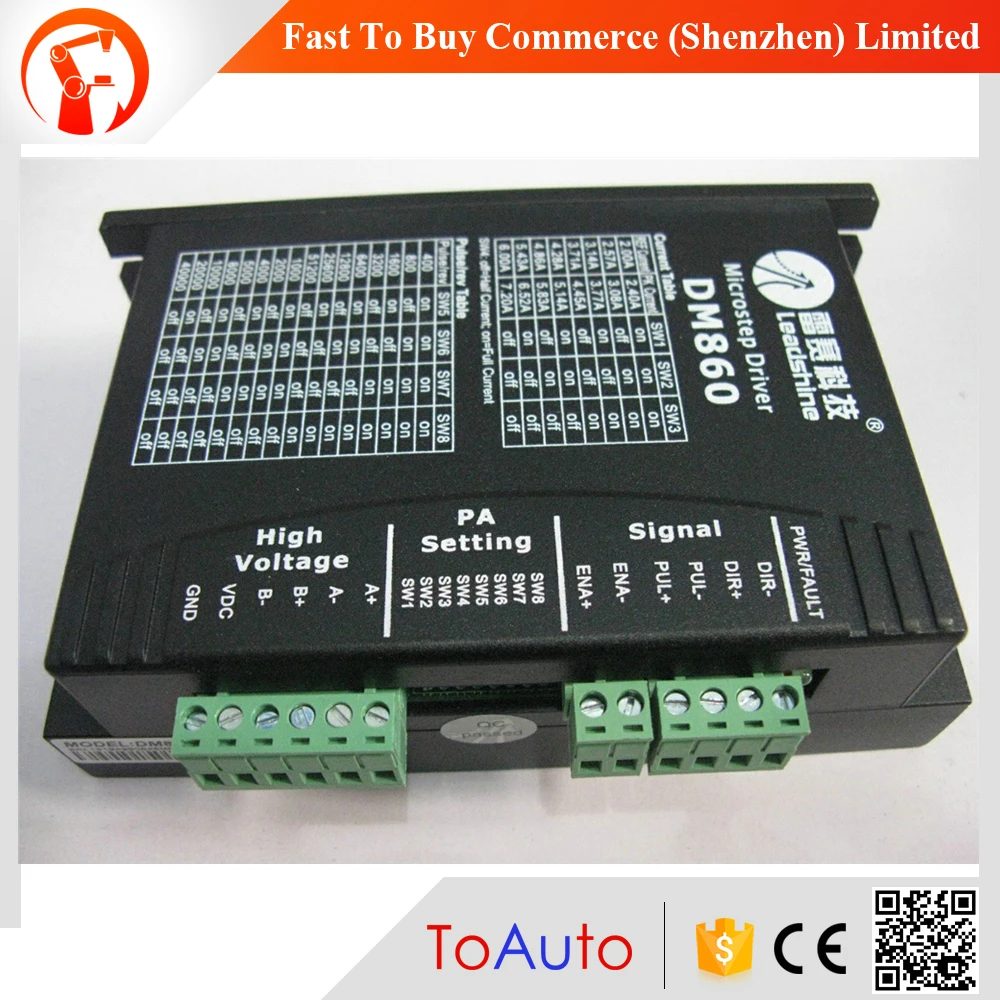DM860 Leadshine 2 фазный DSP microstep Драйвер шагового двигателя 4 ~ 7.2A 24 60VDC одинаковая 57 мм NEMA23