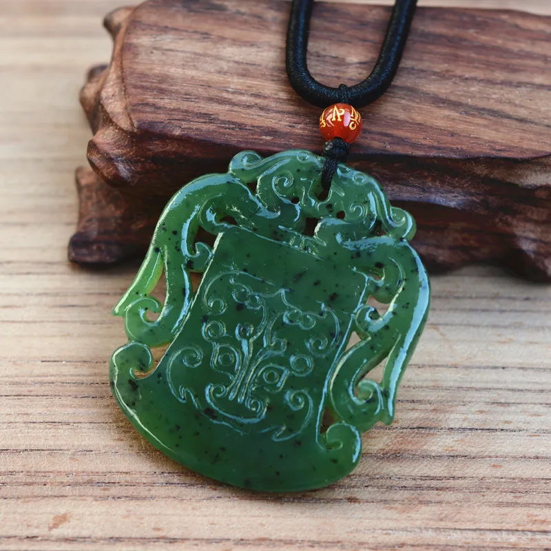 Сертификат) Прямая поставка Натуральная Зеленая Хэтянь Нефритовая резная